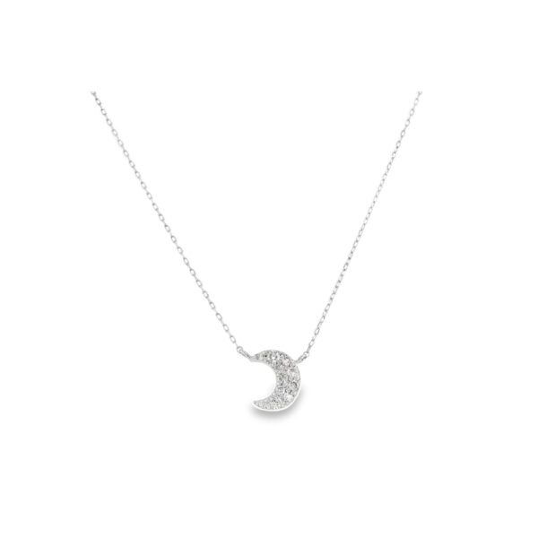 Diamond Crescent Moon Pendant