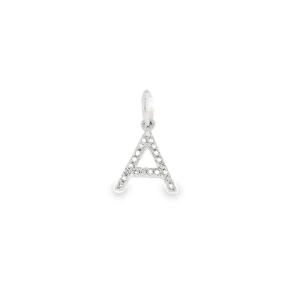 Diamond Letter A Charm