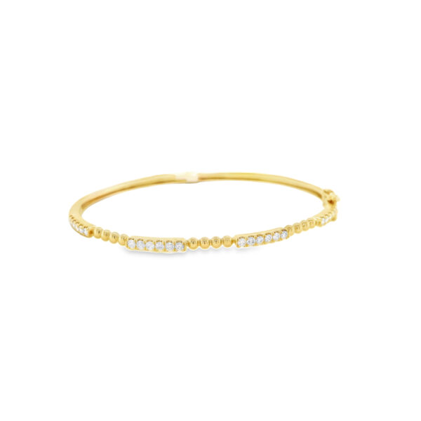 Diamond Yellow Gold Bangle