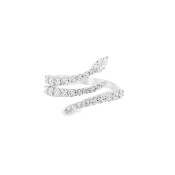 Elegant Diamond Snake Ring