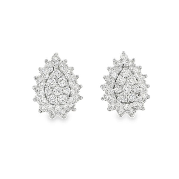 Pear Diamond Stud Earrings