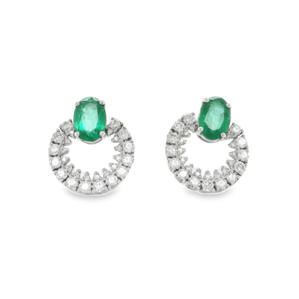 Emerald and Diamond Earrings