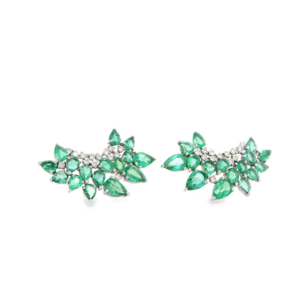 Emerald and Diamond Earrings