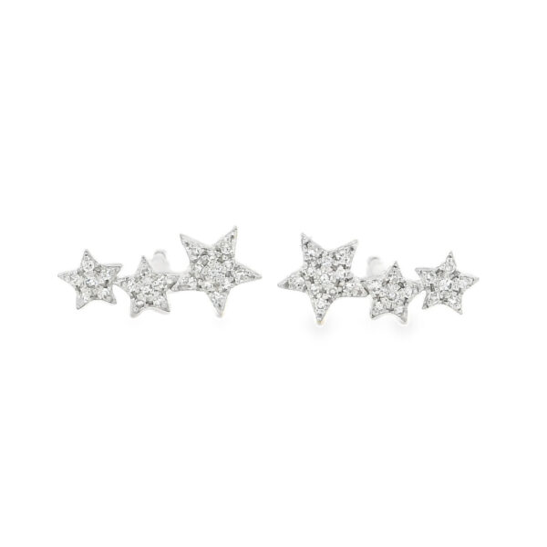 Star-shaped Diamond Earrings