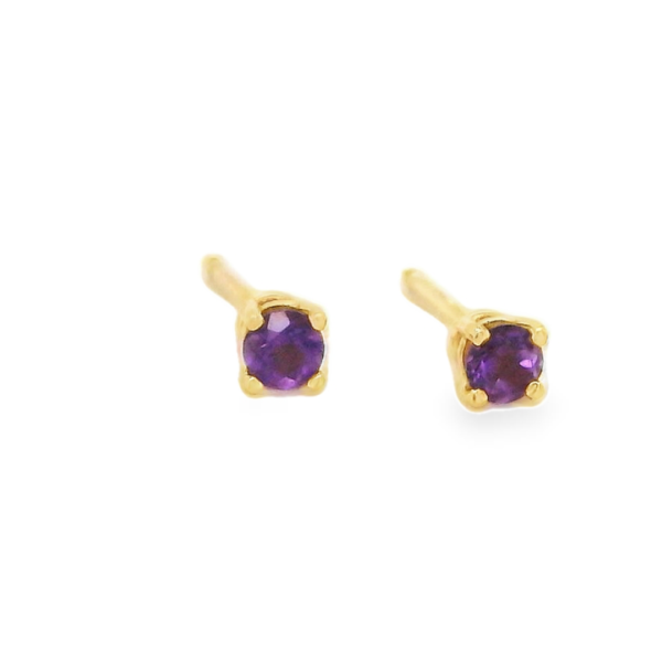 Baby Amethyst Stud Earrings