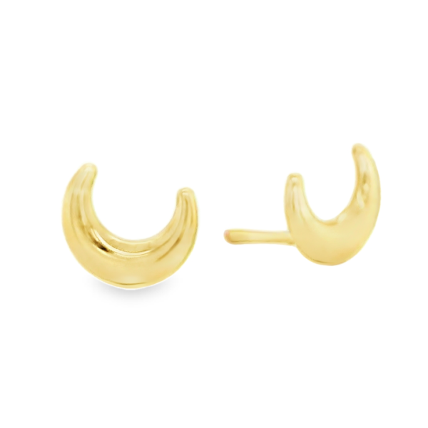 Baby Gold Crescent Earrings