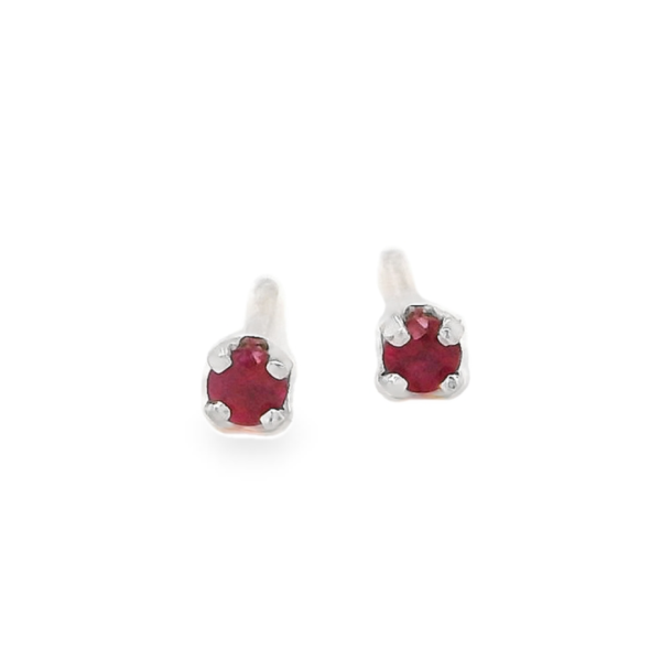 Baby Ruby Stud Earrings