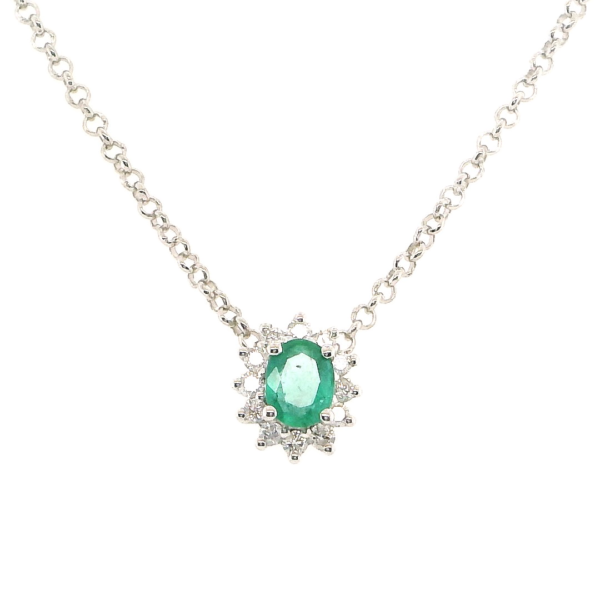 Classic Emerald Pendant Necklace