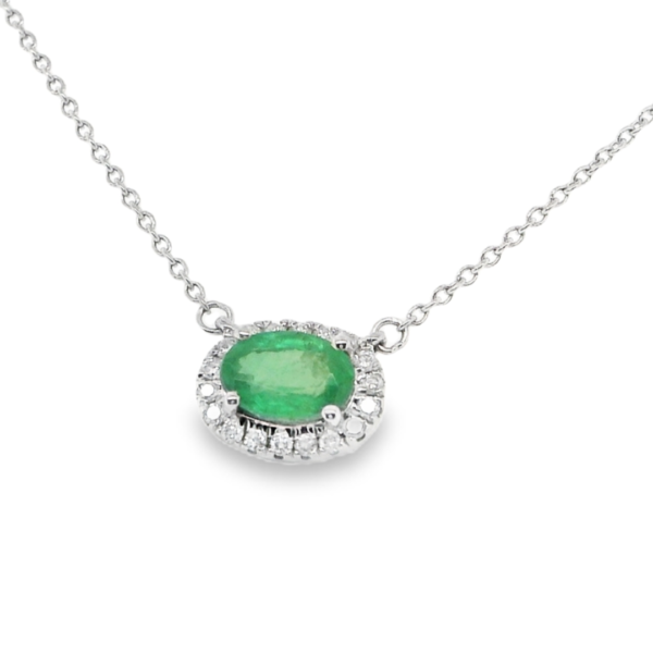 Classic Emerald and Diamond Necklace