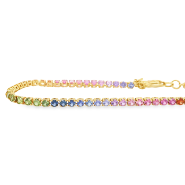 Colored Sapphire Tennis Bracelet