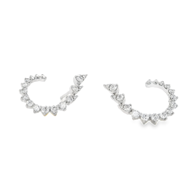 Curved Diamond Earrings