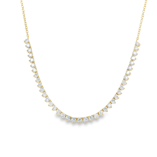 Diamond Half Tennis Necklace