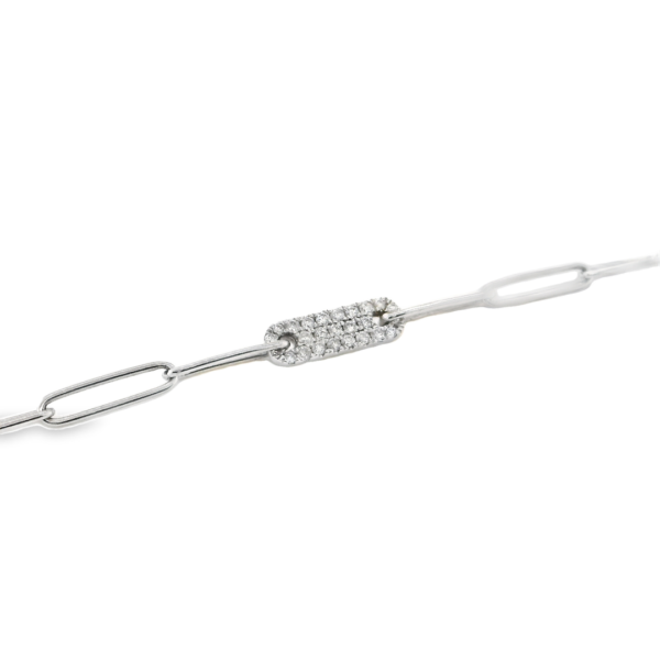 Diamond Paperclip Bracelet