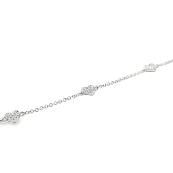 Elegant Diamond Heart Bracelet