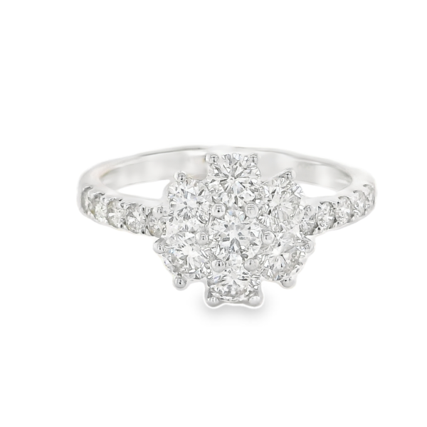 Elegant Flower Diamond Ring