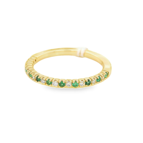 Gold Ring with Emeralds and Diamonds