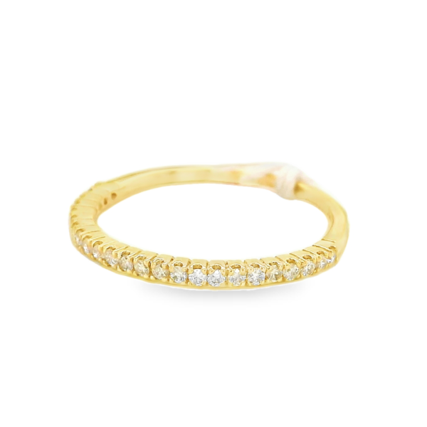 Half Eternity Yellow Gold and Diamond Ring