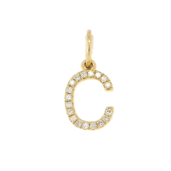 Letter C Diamond Pendant