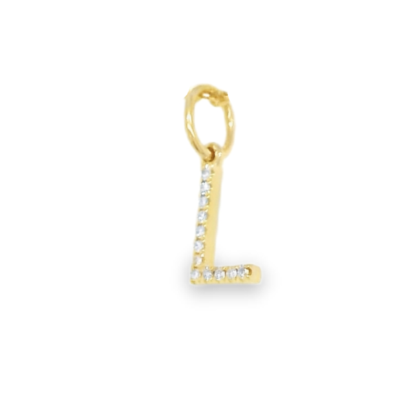 Letter L Diamond Charm