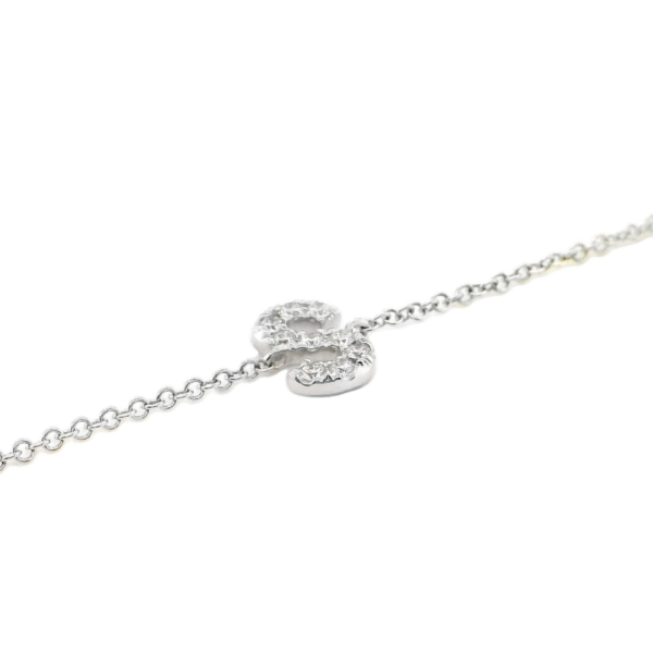 Letter S Diamond Bracelet