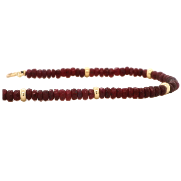 Ruby Beaded Bracelet