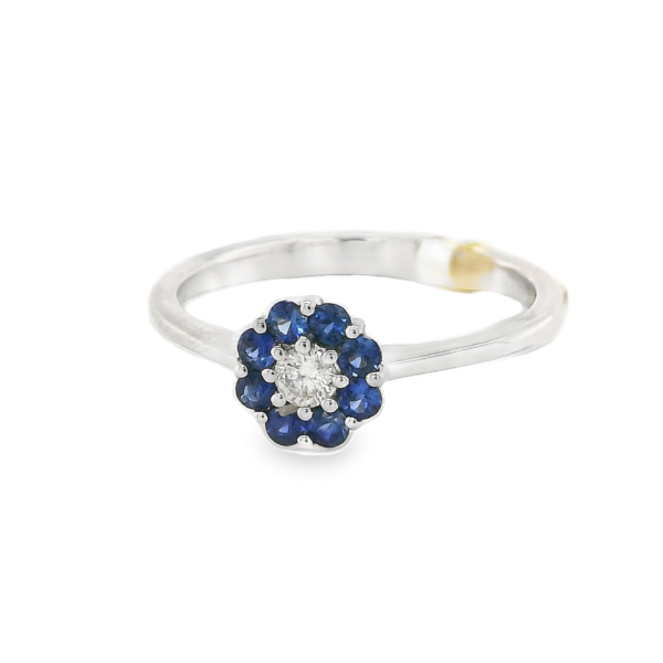 Sapphire Flower Ring