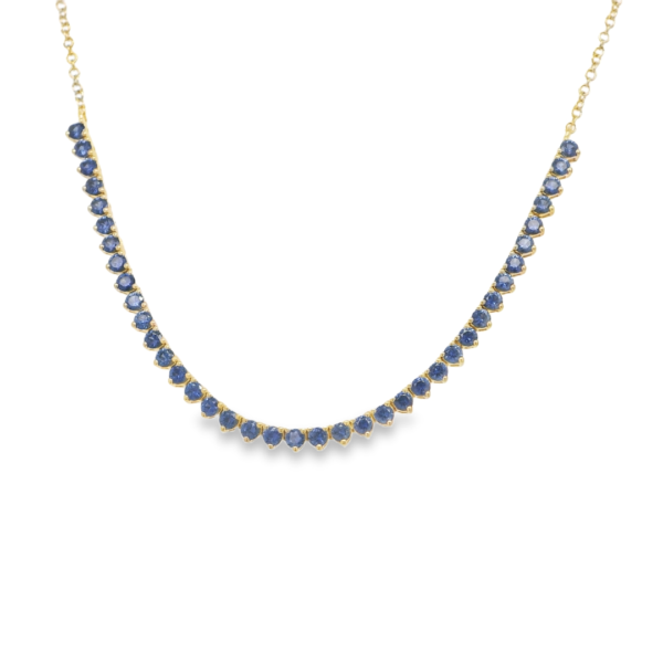 Sapphire Half Tennis Necklace