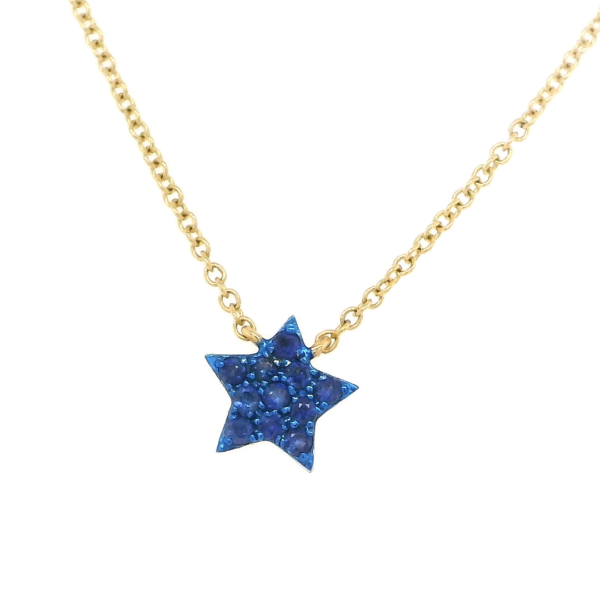 Sapphire Star Pendant Necklace