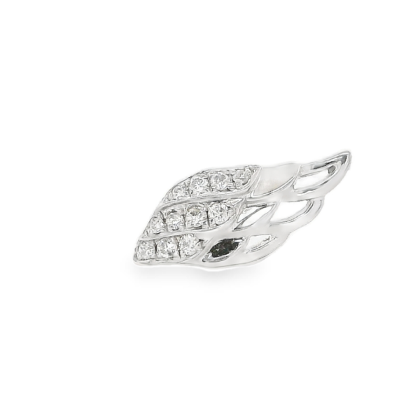 Single Diamond Wing Earring