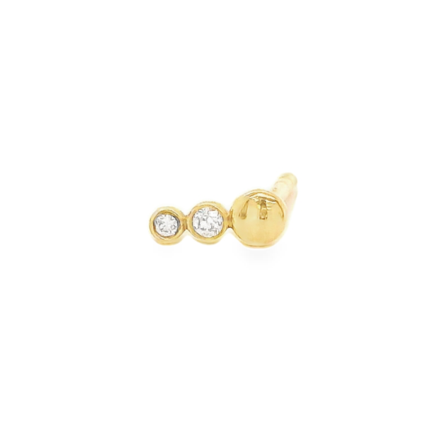 Single Gold and Diamond Earring