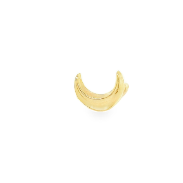 Single Moon Gold Crescent Earring