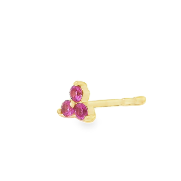 Single Trio Ruby Earring