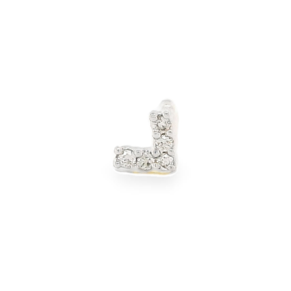 Single V Shaped Diamond Earring