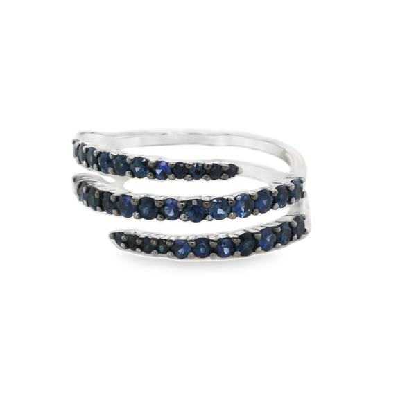 Spiral Sapphire Ring