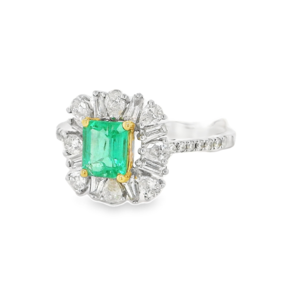 Emerald and Diamond Ring