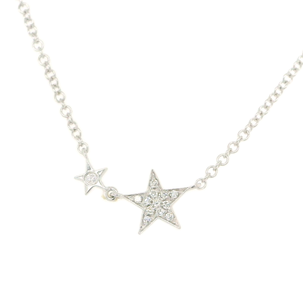 Two Star Diamond Necklace