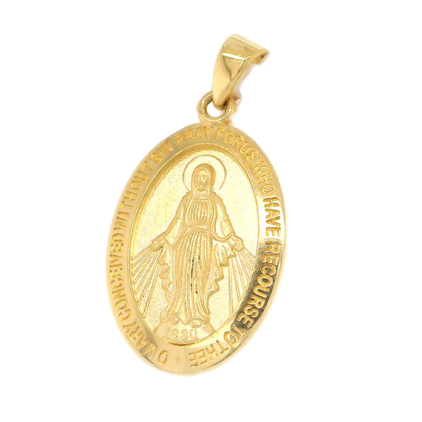 Virgen Mary Gold Pendant