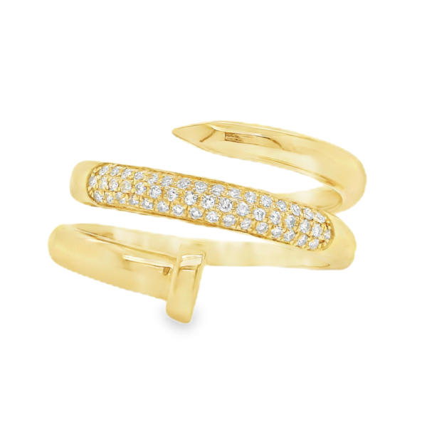 Claw Diamond Yellow Gold Ring