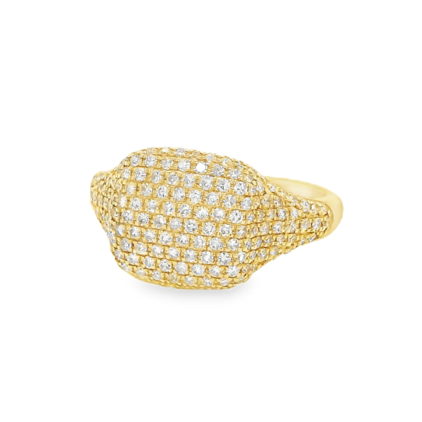 Signet Diamond Pinky Ring