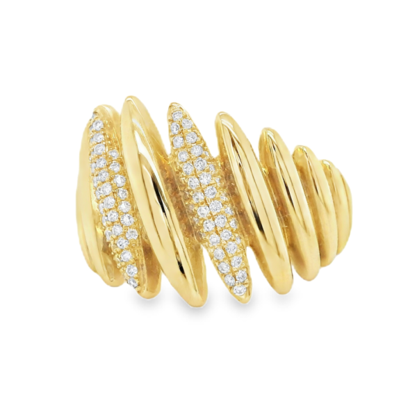 Yellow Gold and Diamond Bezel Ring